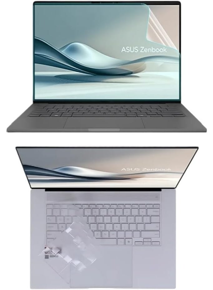 general Compatible with the 16-inch ASUS ZenBook S16 2024 (UM5606W) Highly Transparent Silicone TPU Laptop Keyboard Cover and Anti-Blue Light Radiation Screen Protector - Image 1