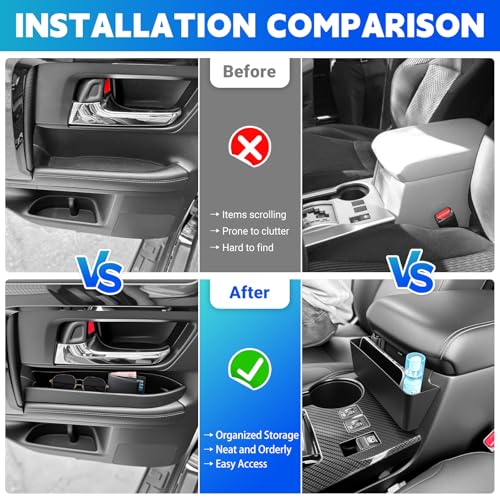 Titibett Door Handle Center Console Organizer Tray Fits for 20102024 Toyota 4Runner Exclude Limited Door Pocket Armrest Hanging Box Storage Compatible with 4Runner Interior Accessories 5PCS - Image 3
