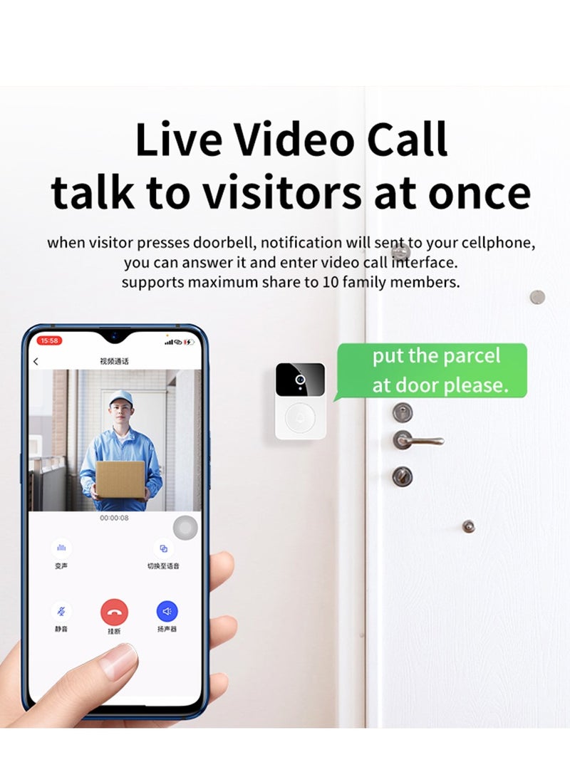 Smart HD Video Doorbell with Voice-Changing Intercom | Two-Way Communication, Photo Record, and Secure Mounting Options  - Image 4