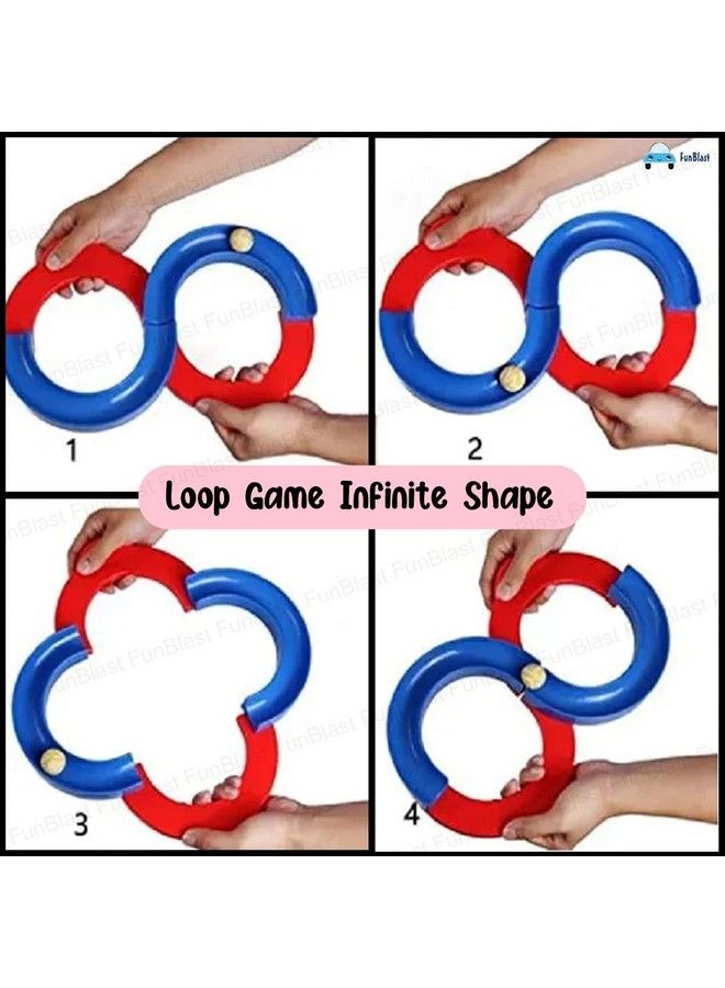 FunBlast Loop Balancing Track Toy Bouncing Ball For Kids Balancing Game Toys For 5+Years Kids 8 Shape Infinite Loop Game Indoor Games Multi Color  - Image 4
