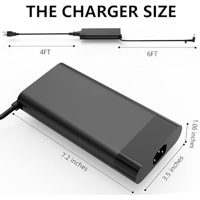 rayihni شاحن لابتوب 150 واط مناسب لـ HP ZBOOK 15 16 17 15U 15V G3 G4 G5 G6 G7 G8 محطات العمل المحمولة HP STUDIO G3 G4 G5 G6 G7 G8 OMEN PAVILION VICTUS 15 17 لابتوب الألعاب - Image 3