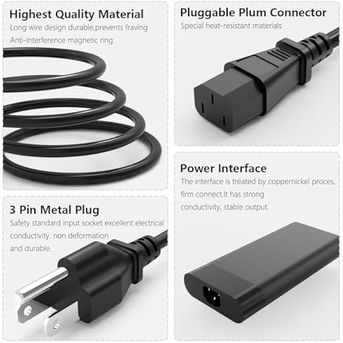 rayihni شاحن لابتوب 150 واط مناسب لـ HP ZBOOK 15 16 17 15U 15V G3 G4 G5 G6 G7 G8 محطات العمل المحمولة HP STUDIO G3 G4 G5 G6 G7 G8 OMEN PAVILION VICTUS 15 17 لابتوب الألعاب - Image 2