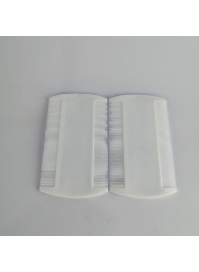 عرض قطعتين مشط شعر أبيض للتمشيط الدقيق - Image 1