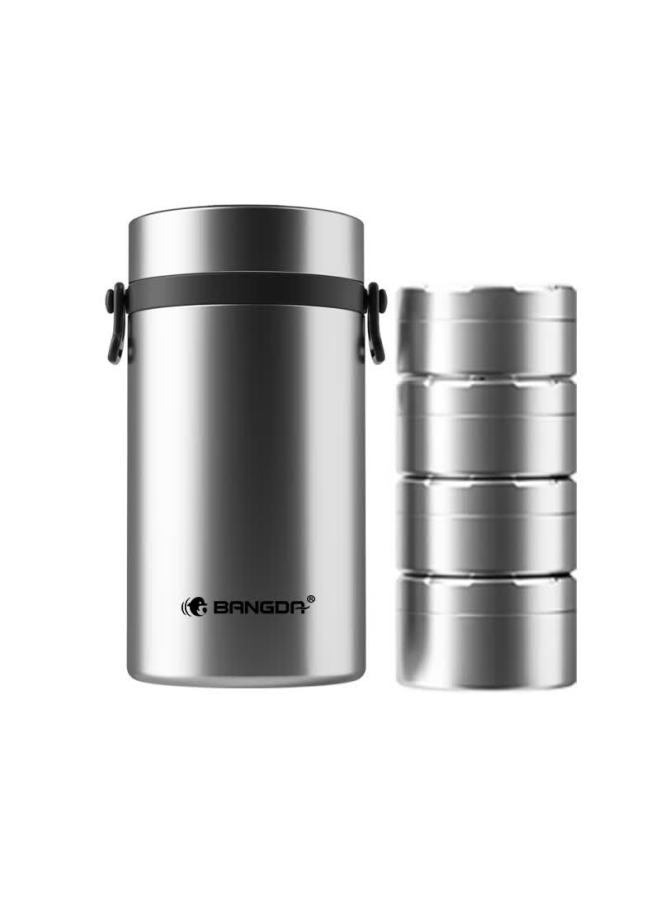 BANGDA Bonda Stainless Steel 316 Insulated Lunch Box Multi-layer Large Capacity Portable Thermal Food Container For Office Workers And Students 24-hour Heat Preservation With Handle - Image 3