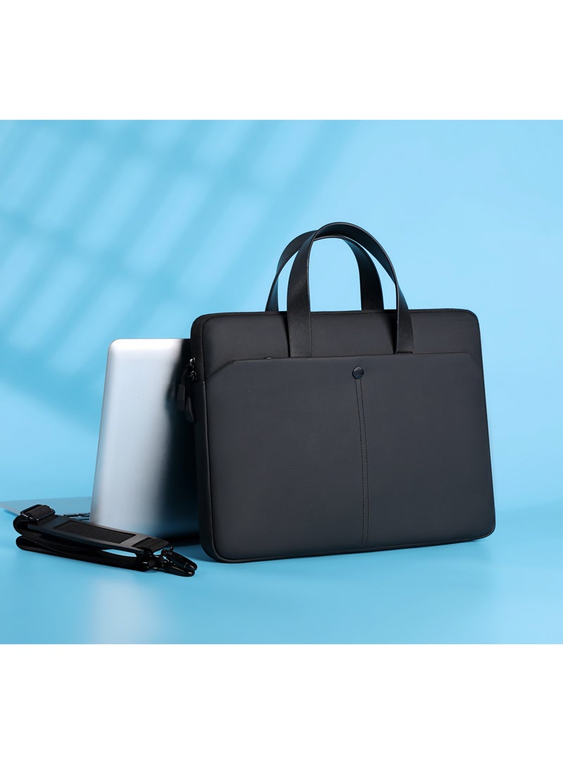 Large Capacity Laptop Bag Business Office Bag, 15 Inch Laptop Briefcase with Shoulder Strap and Luggage Trolley Strap, Lightweight Crossbody Bag for Men Women Travel Business Office, with a detachable shoulder strap.  - Image 2