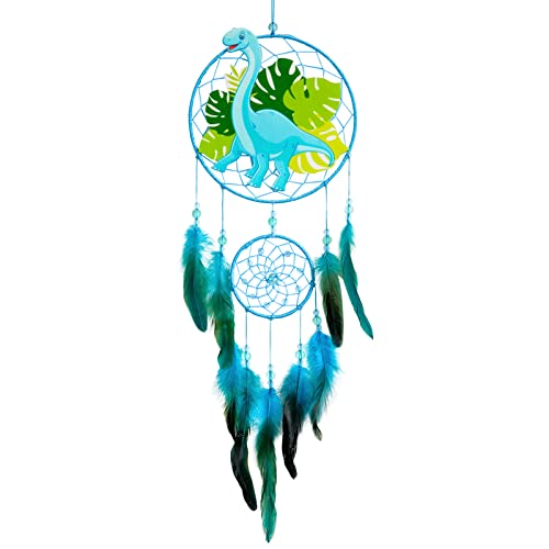 MHJY Dream Catcher for Kids Cute Dreamcatchers with Dinosaur Purely Large Handmade Bedroom Accessories Party Decorations for Girls Boys Wall Hanging