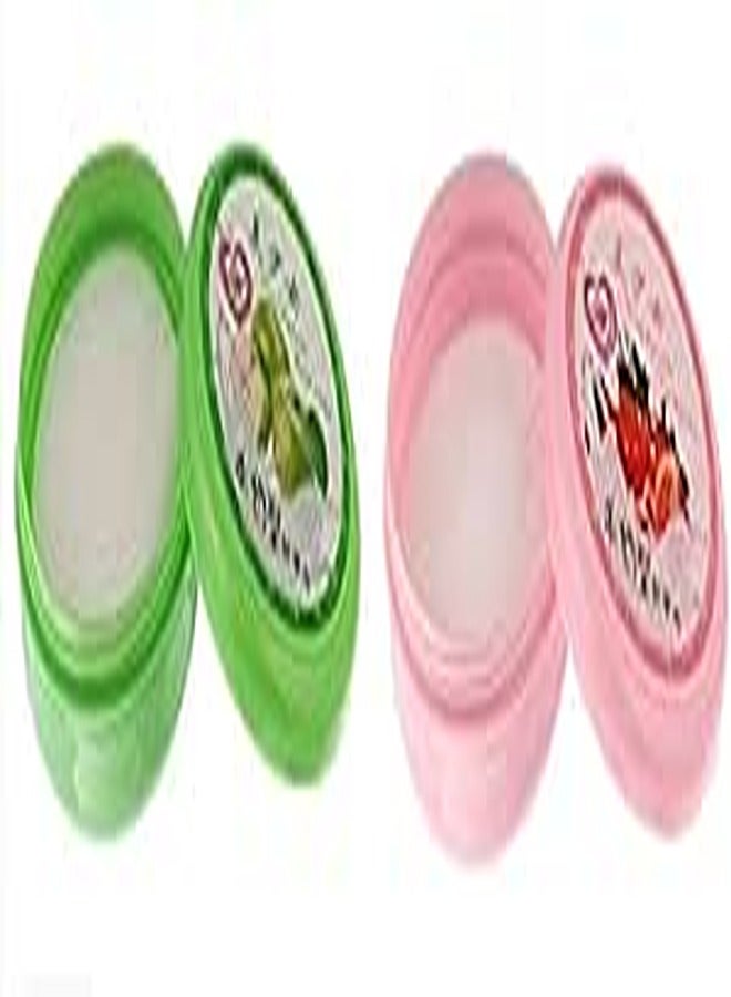 Set of 2 Nail Polish Remover Pad Green Apple & Strawberry