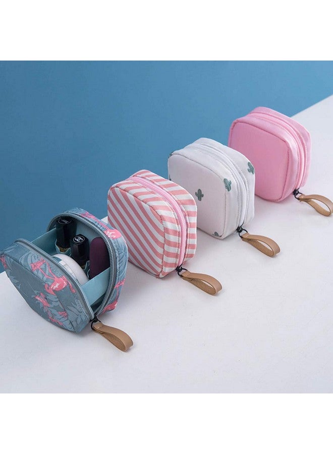 HOUSE OF QUIRK Makeup Bag Lazy Cosmetic Bag Travel Toiletry Bag Cosmetic Make Up Organizer Waterproof Travel Accessories For Women And Girls (Grey Flamingo),W-5 Cm, Small - Image 2