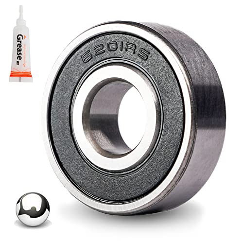 JMCHstore 4 6201RS Racing Wheel Bearing w/Grease for FPR GMB100, Mega Monster Moto MMB80 Baja DB30,Coleman CT100U RB100, Motovox MBX10 Front & Rear Wheels Bearings - Image 1