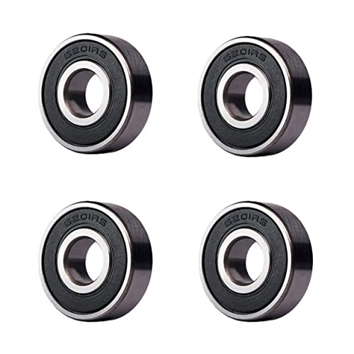 JMCHstore 4 6201RS Racing Wheel Bearing w/Grease for FPR GMB100, Mega Monster Moto MMB80 Baja DB30,Coleman CT100U RB100, Motovox MBX10 Front & Rear Wheels Bearings - Image 5