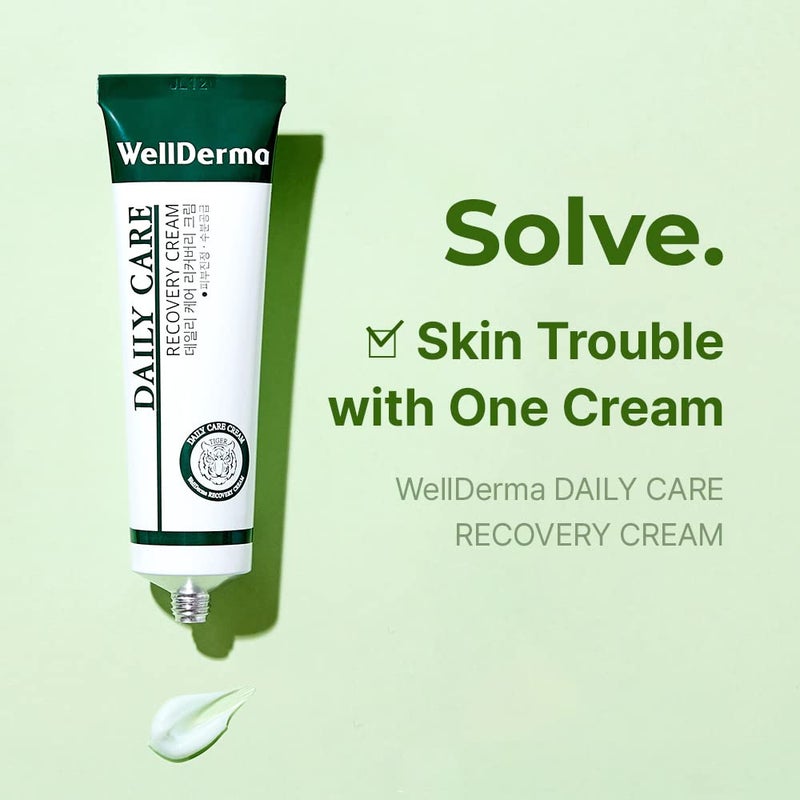 WELLDERMA Daily Care Recovery Cream, 30mL / 1.01 fl.oz â€“ Hydrating & Calming Face Cream with Centella Asiatica, Tea Tree & Panthenol - Image 3