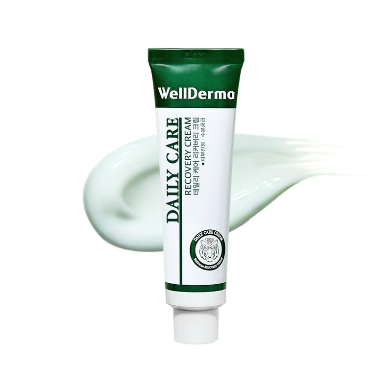 WELLDERMA Daily Care Recovery Cream, 30mL / 1.01 fl.oz â€“ Hydrating & Calming Face Cream with Centella Asiatica, Tea Tree & Panthenol - Image 1