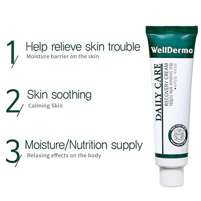 WELLDERMA Daily Care Recovery Cream, 30mL / 1.01 fl.oz â€“ Hydrating & Calming Face Cream with Centella Asiatica, Tea Tree & Panthenol - Image 4