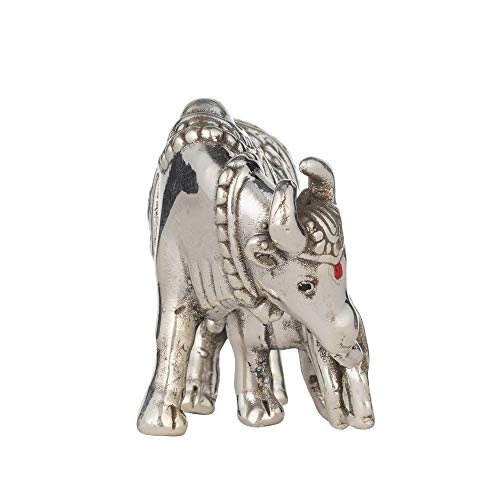DHRUVS COLLECTION 999 Silver Cow & Calf Statue Murti Idol for Pooja, Gifting & Home Decoration - 9 Grams - Image 4