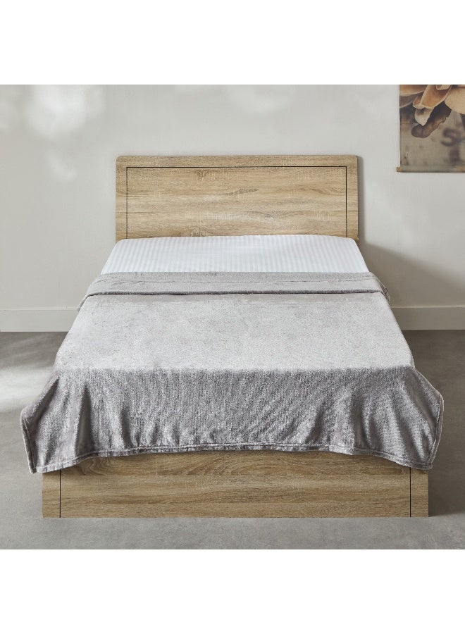 Home Box Nova Solid Flannel Twin Blanket 200 x 140 cm - Image 2