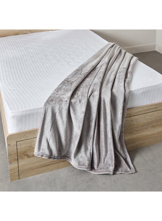 Home Box Nova Solid Flannel Twin Blanket 200 x 140 cm - Image 4