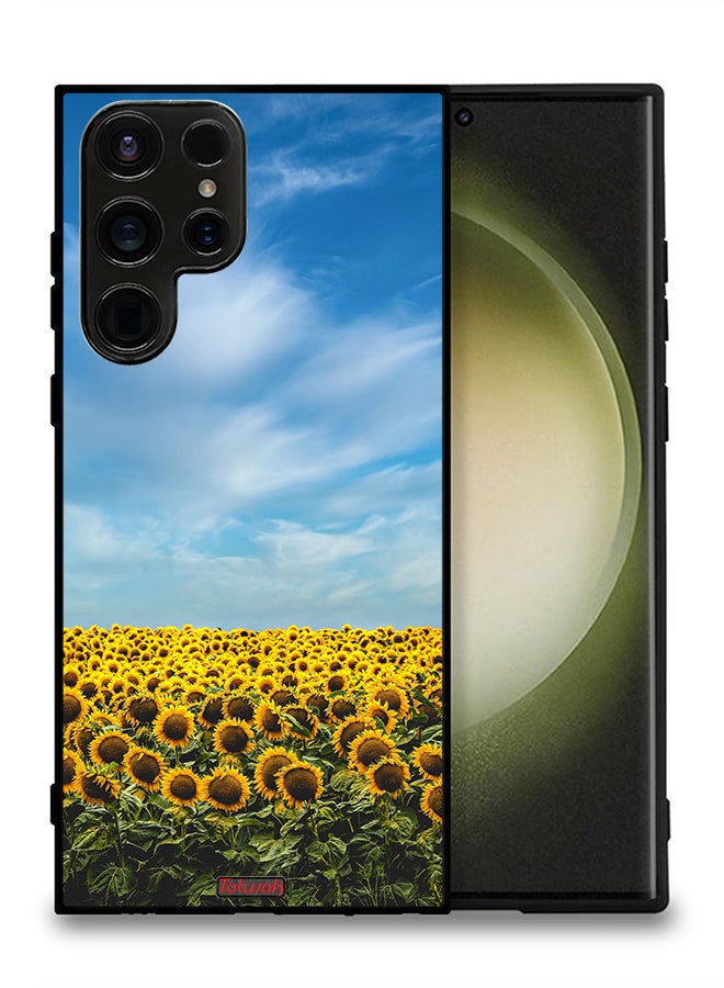 Tolwak Samsung Galaxy S23 Ultra 5G Protective Case Cover Sunflowers Under The Sky - Image 2