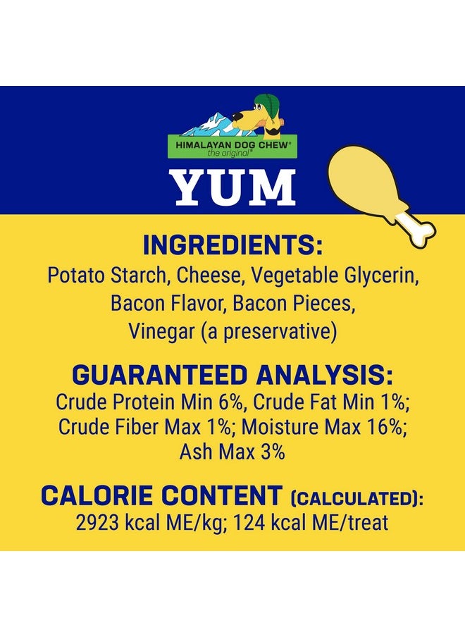 Himalayan Dog Chew - Himalayan Dog Chew Yak Cheese Dog Chews, Lactose Free & Grain Free, USA Made, for All Dog Breeds, Medium Density Cheese Chew, Resealable Pouch with 3 YUM Treats, Chicken Flavor - Image 1