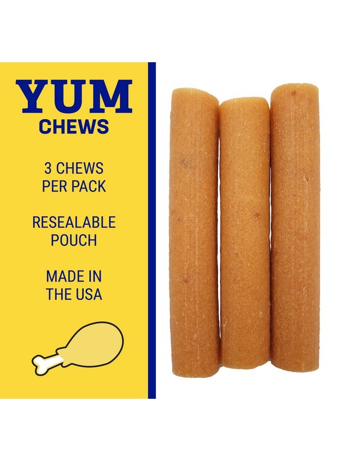 Himalayan Dog Chew - Himalayan Dog Chew Yak Cheese Dog Chews, Lactose Free & Grain Free, USA Made, for All Dog Breeds, Medium Density Cheese Chew, Resealable Pouch with 3 YUM Treats, Chicken Flavor - Image 1