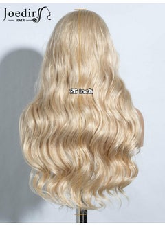 جويدر هير شعر مستعار أشقر طويل مموج من JOEDIR HAIR مع غرة للنساء، شعر مستعار بستارة غرة، شعر مستعار صناعي بطول 26 بوصة، أزياء الهالوين، شعر مستعار لحفلات التنكر  - Image 5