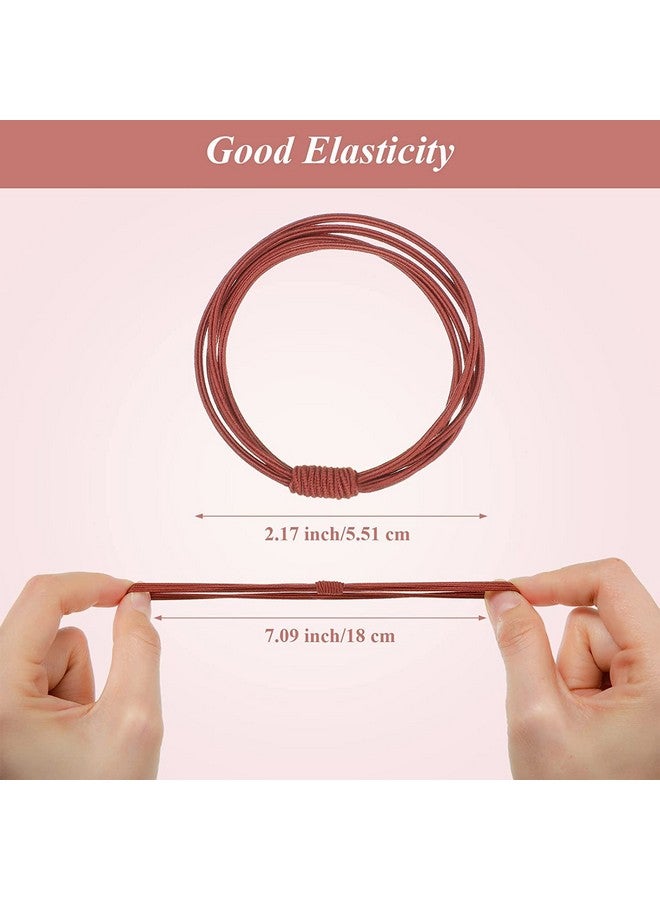 Mezco Basic Color Elastic Simple Circle Hair Ropes Rubber Dark Shade Thin Colorful Elastic Hair Ties Band for Women's and Girl's (Multicolor) (Pack Of 10) - Image 2