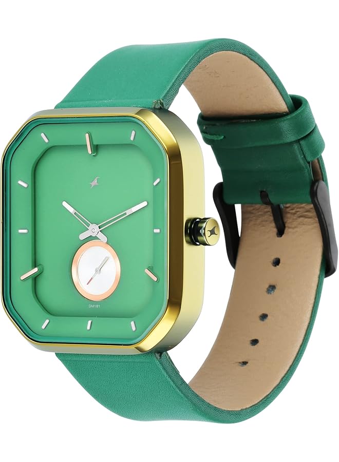 فاستراك ساعة أفتر دارك للرجال أنالوج بمينا أخضر 4095 - Image 4