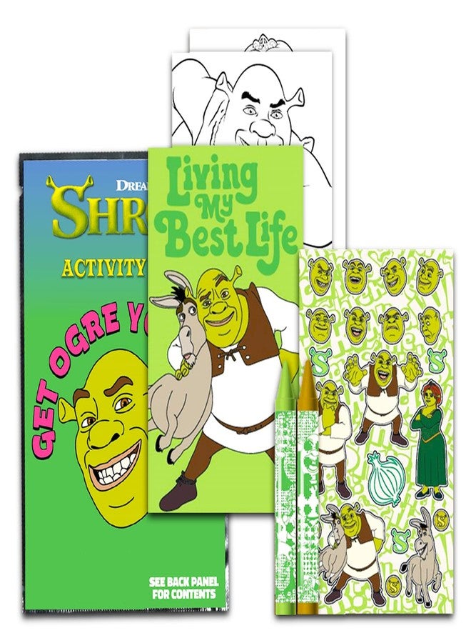 DreamWorks Shrek Birthday Party Favors Set - Bundle with 24 Shrek Play Packs | Mini Coloring Books, Stickers, and More for Goodie Bags (Shrek Party Supplies) - Image 2