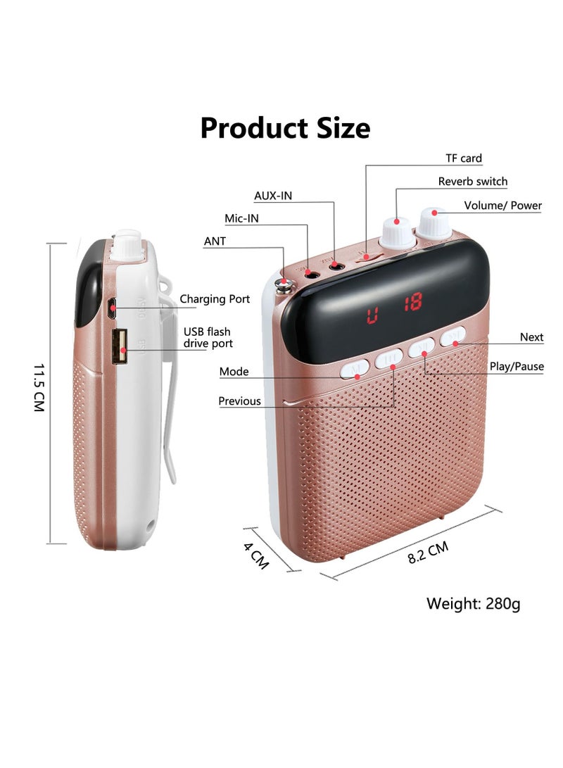 SYOSI Portable Voice Amplifier for Teachers, Personal Microphone Wireless Voice Amplifier, Speaking Rechargeable PA System Microphone for Teachers/Training/Meeting/Tour Guide/Yoga/Classroom - Image 3