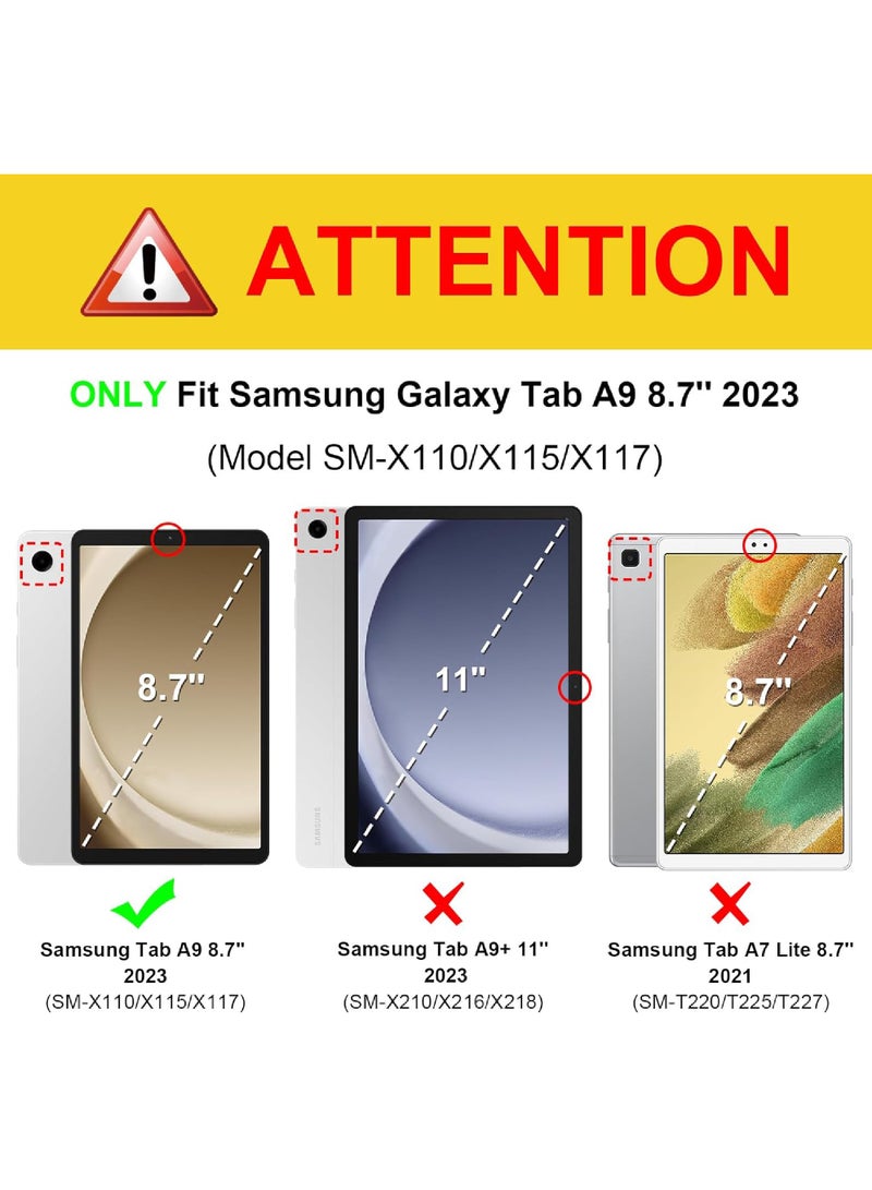 DUSALA Case for Samsung Galaxy Tab A9 8.7-Inch 2023 Soft TPU Tri-Fold Stand Protective Tablet - Image 2