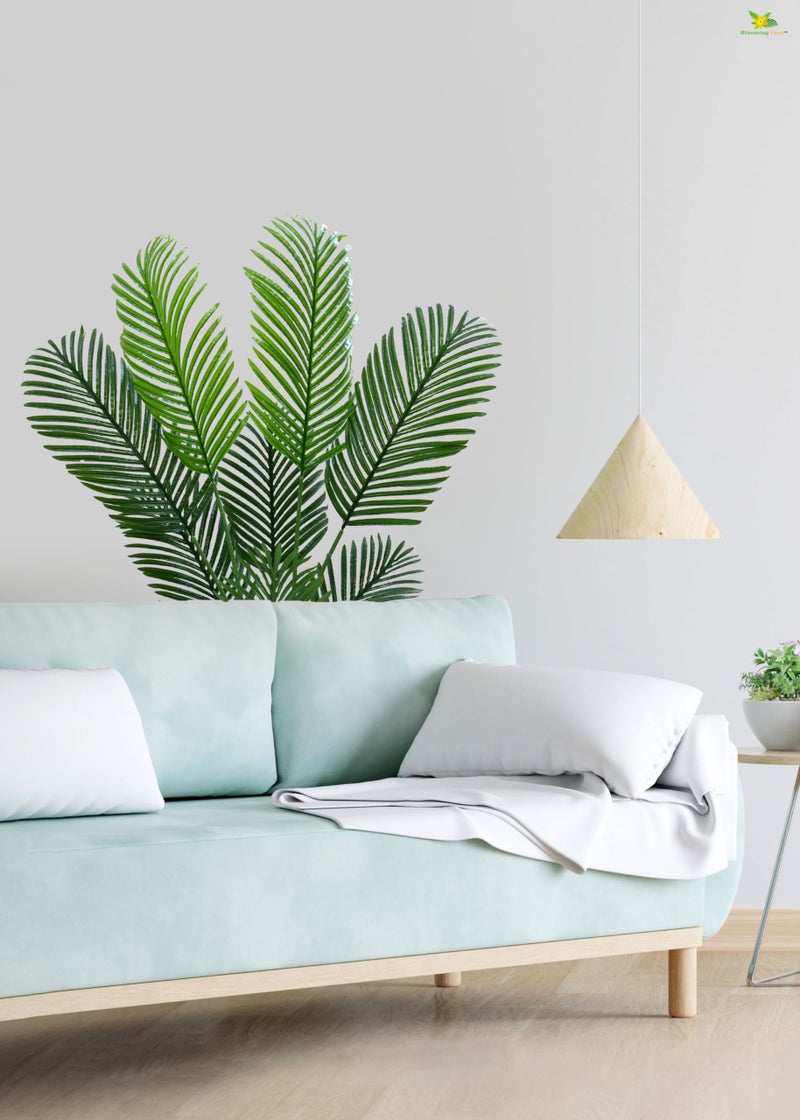 Blooming Floret Artificial Plant with Basic Black Pot | Big Ornamental Plant for Interior Decor/Home Decor/Office Decor | 3 Stems Having 27 Leaves | 109.2 cm Tall Indoor Tropical Plant - Image 5