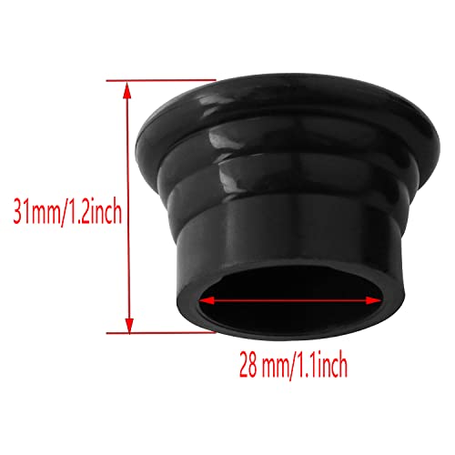 AXLIZER Window Curtain Rod Cap 4PCS Black Plastic Pole End Plug Caps Window Rod Stoppers for 28mm/ 1.1inch Diameter Rods - Image 3