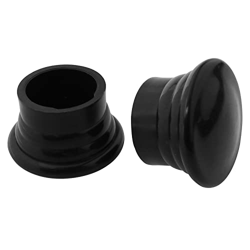AXLIZER Window Curtain Rod Cap 4PCS Black Plastic Pole End Plug Caps Window Rod Stoppers for 28mm/ 1.1inch Diameter Rods - Image 4