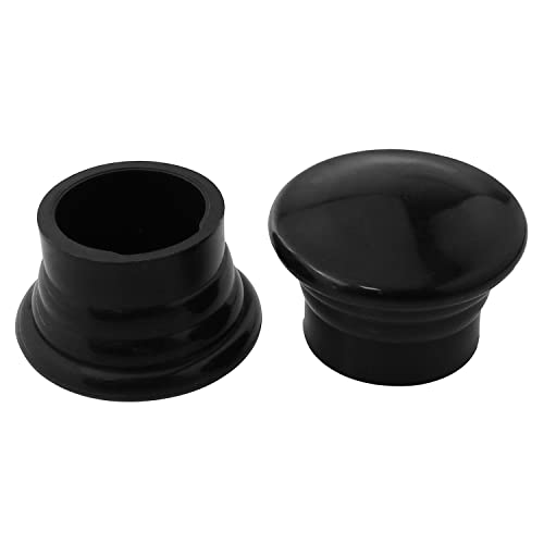 AXLIZER Window Curtain Rod Cap 4PCS Black Plastic Pole End Plug Caps Window Rod Stoppers for 28mm/ 1.1inch Diameter Rods - Image 5