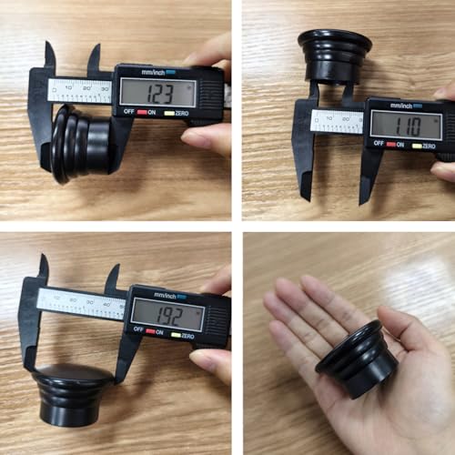 AXLIZER Window Curtain Rod Cap 4PCS Black Plastic Pole End Plug Caps Window Rod Stoppers for 28mm/ 1.1inch Diameter Rods - Image 2