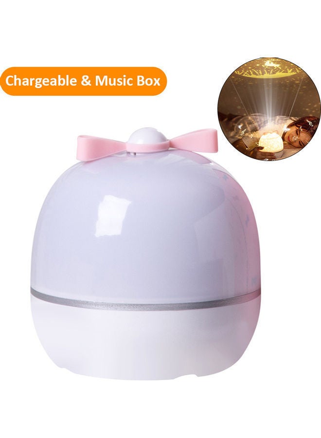NIBEMINENT Starry sky light projector led charging night music box Black 14.6*13.6*13.6cm - Image 1