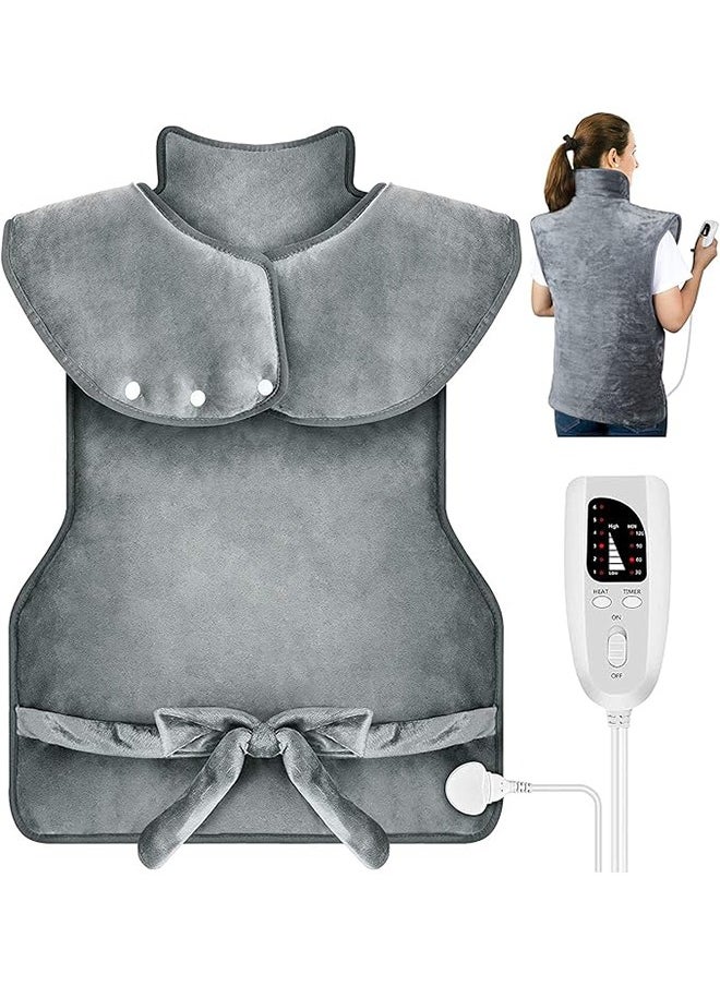 Garlo - Heating Pad for Neck and Shoulders 100x60cm Large Heat Wrap for Back 6 Temperature Settings with Auto-Off Time - Image 1