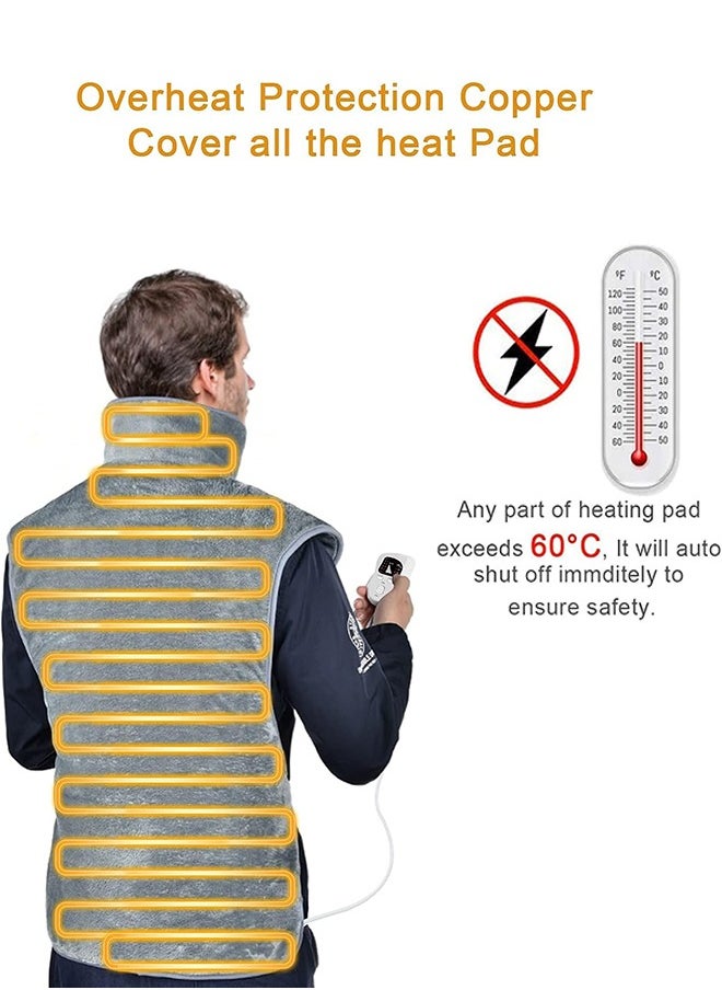 Garlo - Heating Pad for Neck and Shoulders 100x60cm Large Heat Wrap for Back 6 Temperature Settings with Auto-Off Time - Image 1