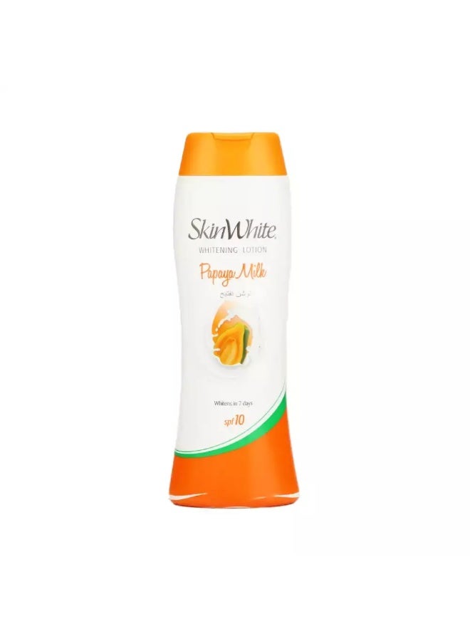 Skin White Papaya Milk Whitening Lotion with SPF 10- 350ml - Image 1
