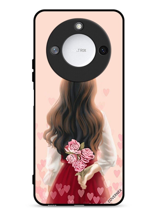 Covernex غطاء حماية ذكي Honor X9c 5G للبنات مع زهور مخفية - Image 1