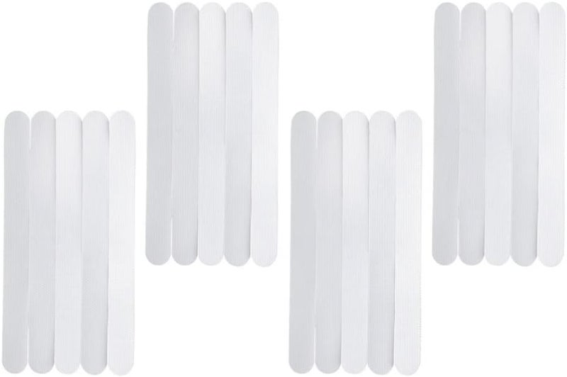 Gadpiparty 4sets Anti-Slip Shower Strips Non-Slip Floor Ladder Tape for Safe Bathing Stairs Prevent and Falls Bathroom Accessories White - Image 3