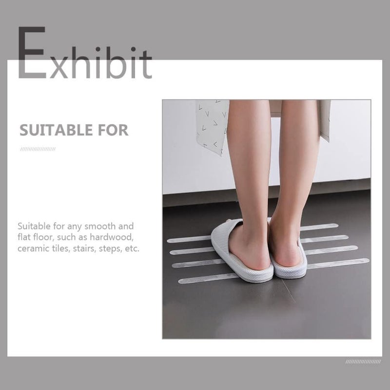 Gadpiparty 4sets Anti-Slip Shower Strips Non-Slip Floor Ladder Tape for Safe Bathing Stairs Prevent and Falls Bathroom Accessories White - Image 5