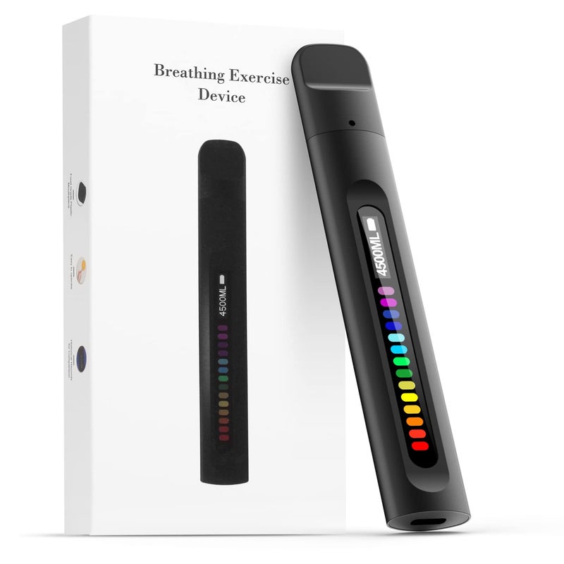 Breathing Exercise Device Portable Breathing Training Device for Better Breathe Guided Smart Breathing Exercise Assistant for Athletes andSports Enthusiasts