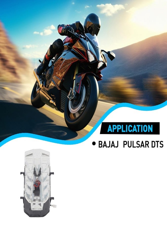 VTRUST مصباح خلفي LED من VTRUST متوافق مع دراجة Bajaj Pulsar DTS | ضوء فرامل أحمر للدراجة | مطابق للمواصفات الأصلية | مقاوم للتآكل وطلاء متين - Image 5