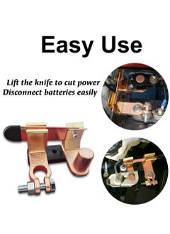 Y&D Top Post Knife Blade Master Switch, 12V 24V Battery Disconnect Switch for Auto Car RV-Marine Boat Truck Vehicle, Cut Off Shut (Negative,Vertical)  - Image 4