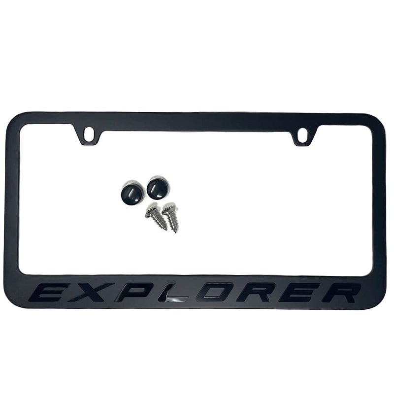 License Plate Frame Stealth Blackout for Ford Explorer
