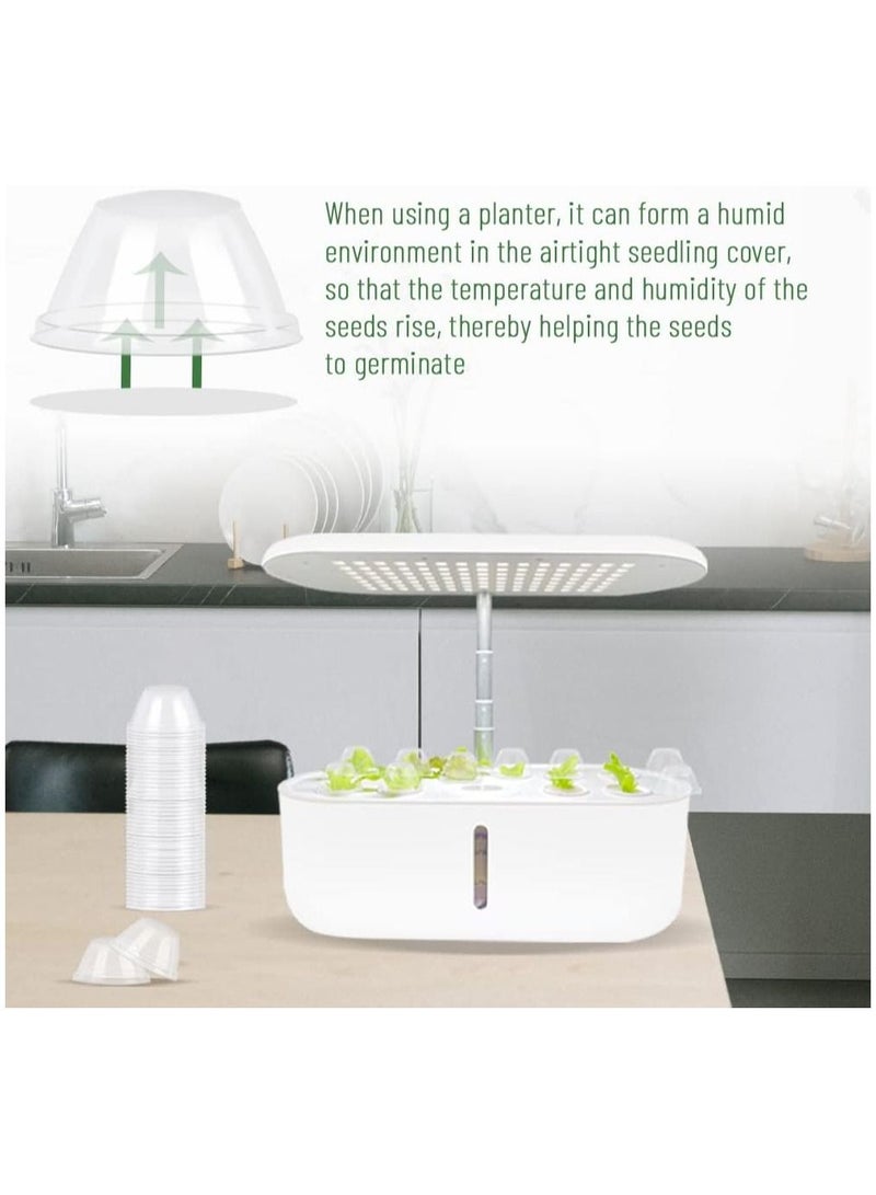 KASTWAVE Plastic Clear Plant Grow Humidity Domes, Compatible with Aerogarden Indoor Hydroponics Growing System, Temperature Domes Cover Lid, 100 Pcs - Image 2