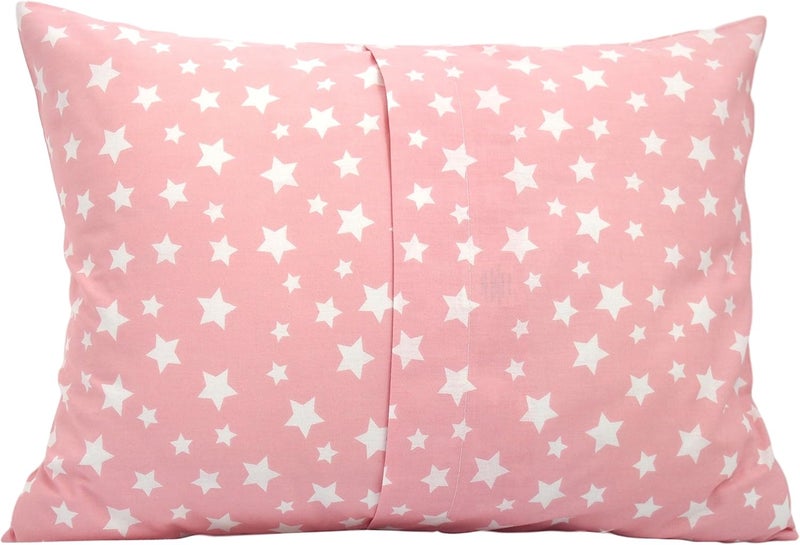 Comfy Turtles Star Toddler Pillow Cases 13 x 18 - Pillow Cases for Travel Pillow, Baby Cover Pillow Case, Star Pillowcase Breathable Pillow for Toddler - Pink Star - Image 2
