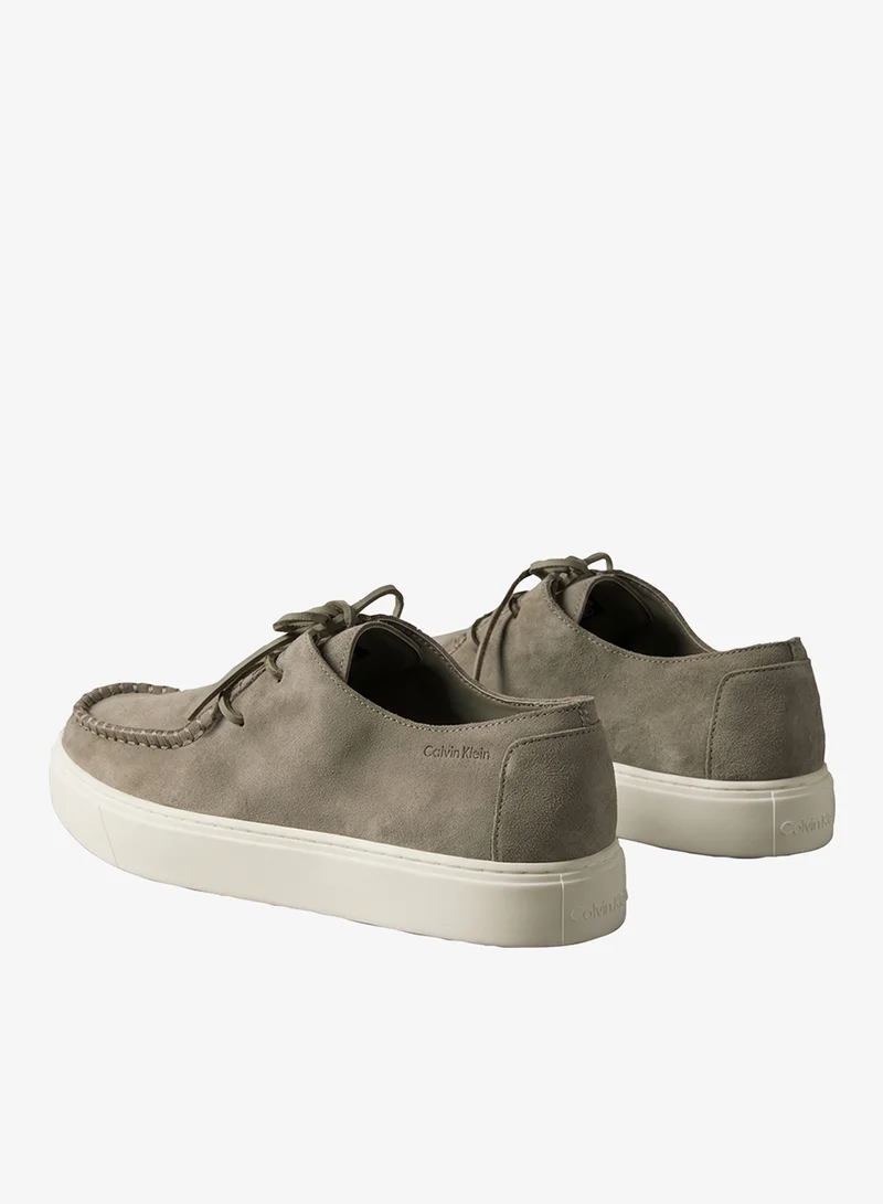 Calvin Klein Desert Taupe/Marshmallow Suede Hybrid Derby Shoes for Men | Best Price UAE