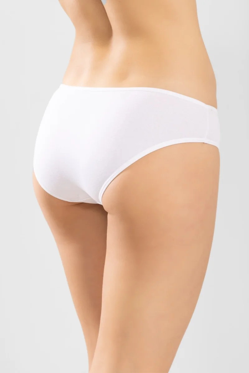 Baykar Women's Zigzag Embroidered Panties 3-Piece Set 8046 White
