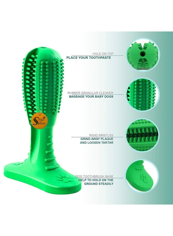 Sage Square Dog Toothbrush Stick-Dog Teeth Clean Tooth Brushing Stick For Dogs Oral Care Dental Care Natural Rubber Non-Toxic Dog Pet Chew Toys - Image 2